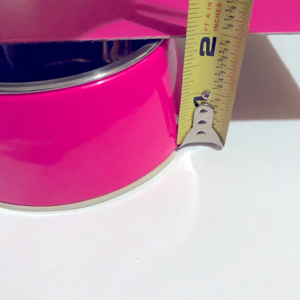 NEW LOVING PETS Hot Pink Retro Bowl Dog Cat Food Water Bowl X-Small, 0.88 Cup
